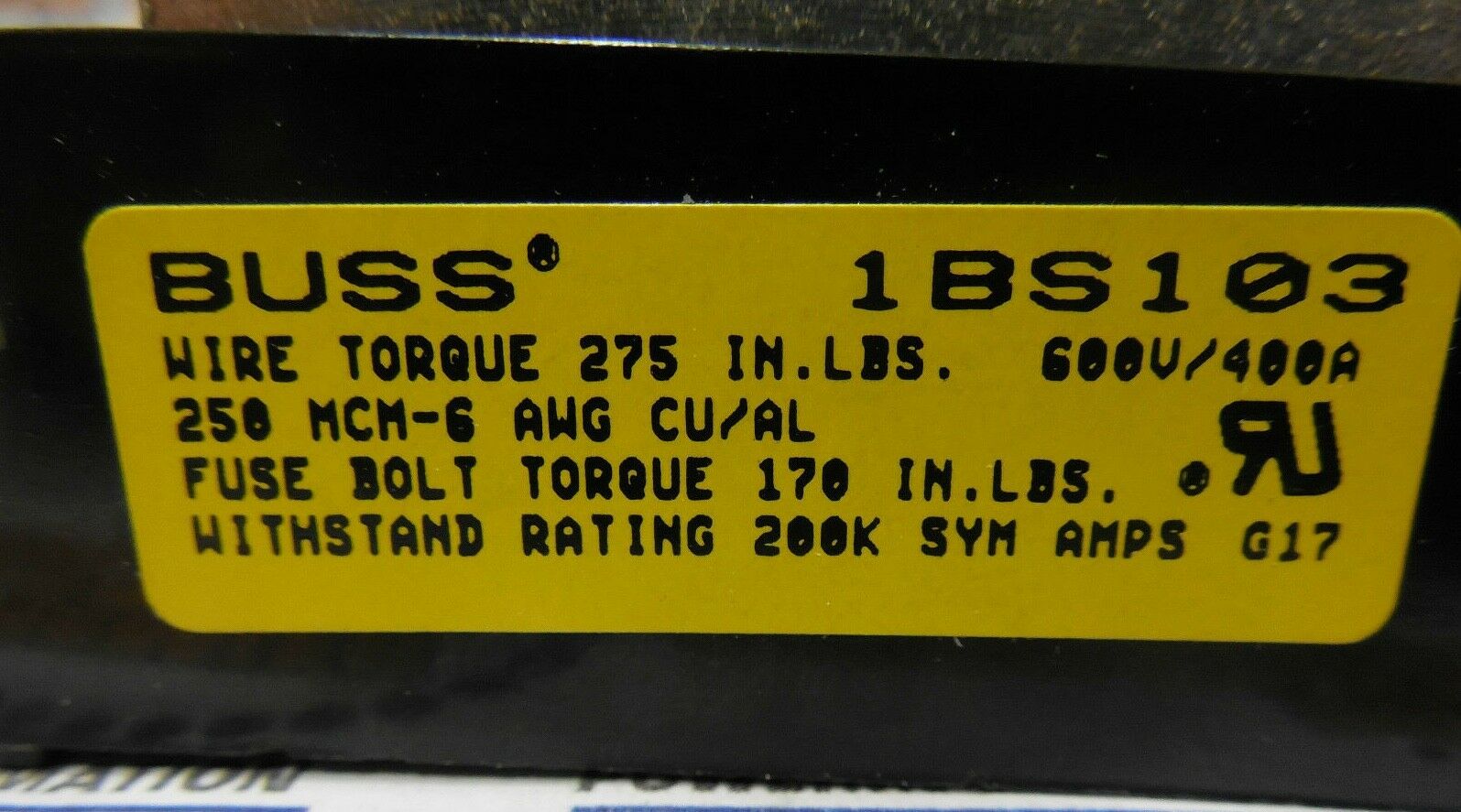 BUSSMANN 1BS103 Modular fuse block 1pair/package 